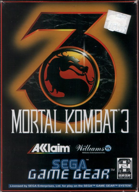 Mortal Kombat 3 box art for Sega Game Gear